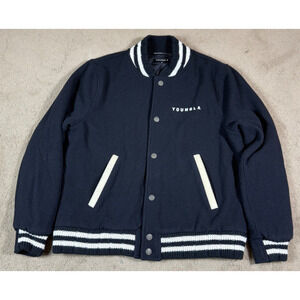 YoungLA Letterman Jacket 507 Limited Edition Black White Embroidered Small